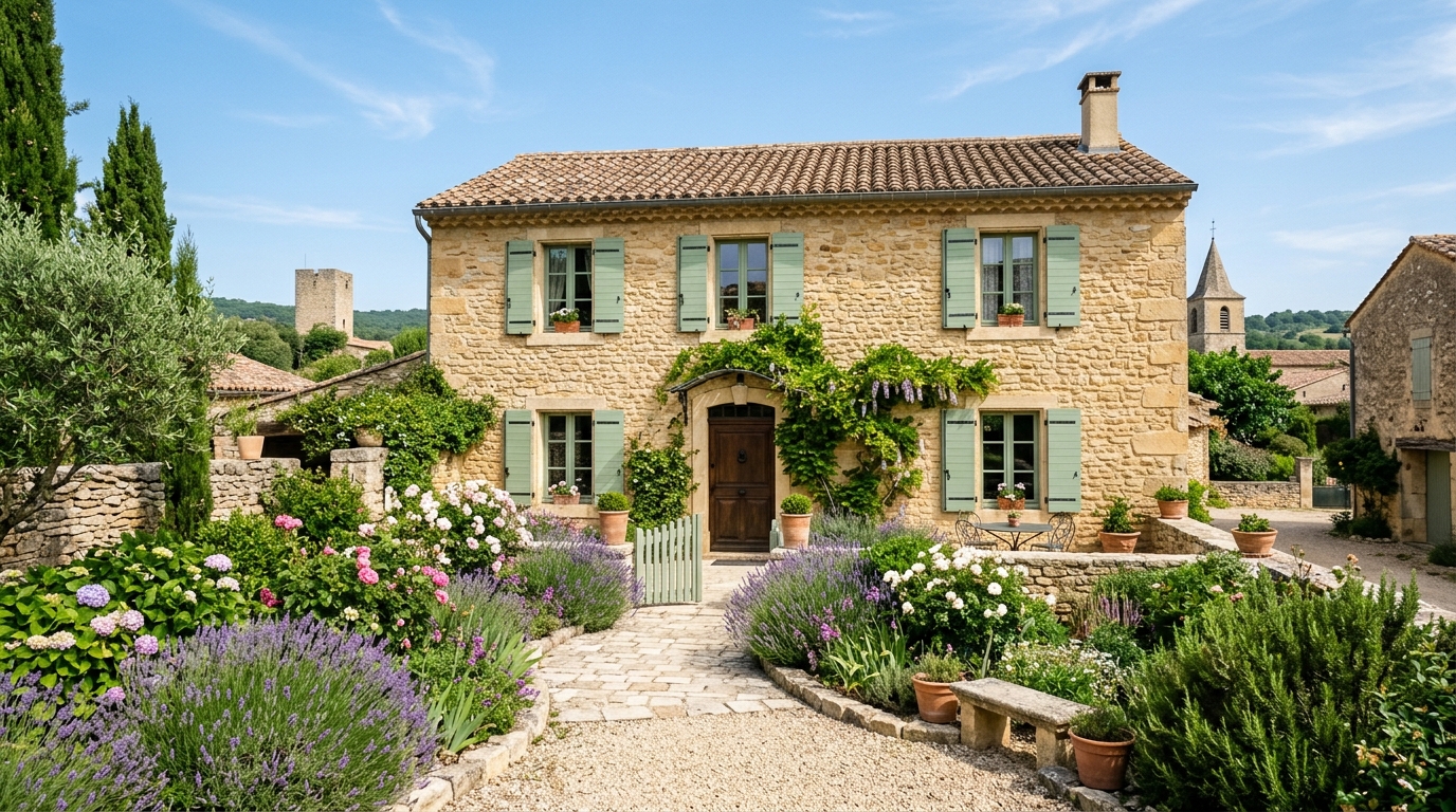 Rénovation et ravalement de façade maison de village